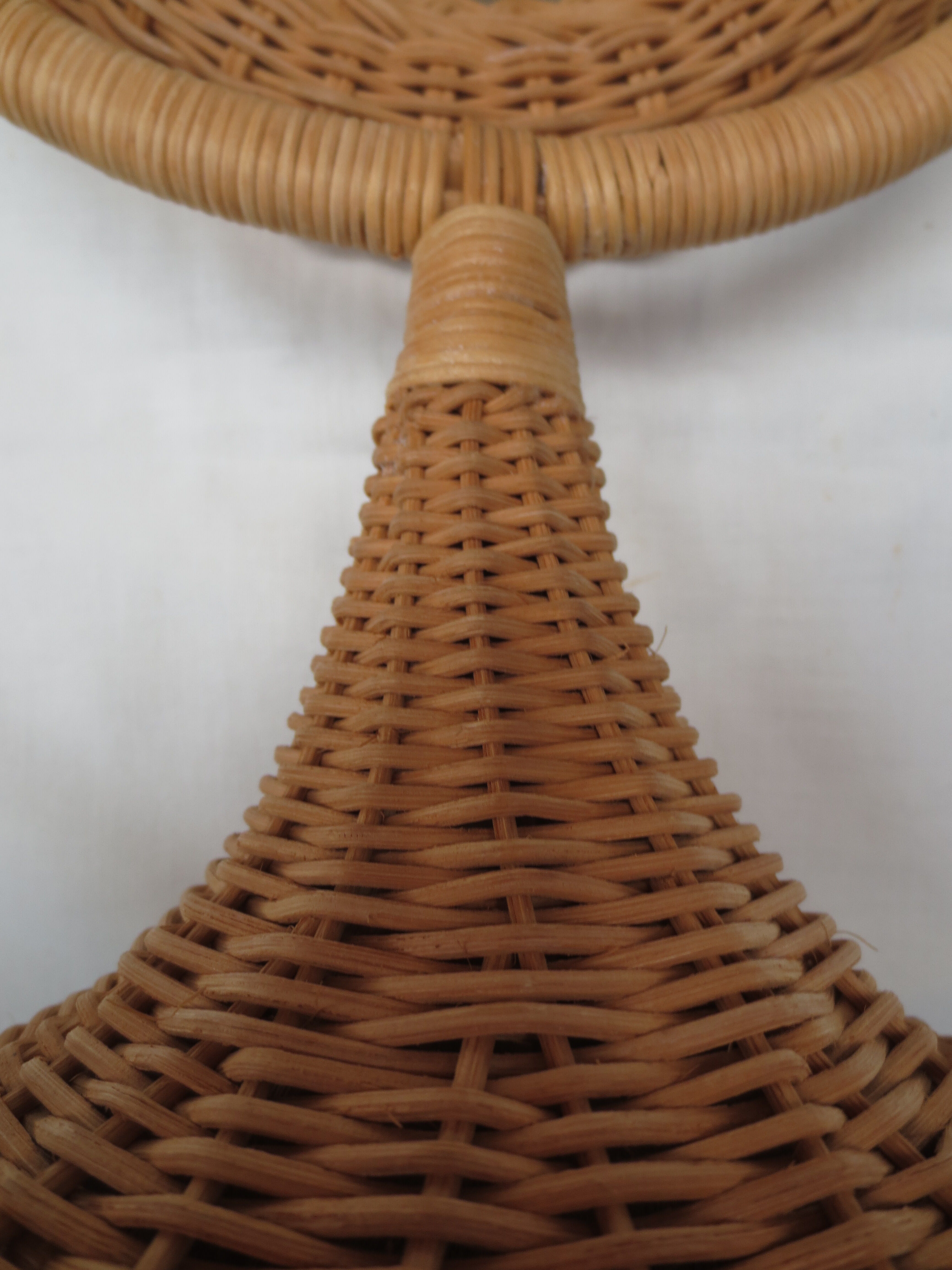 Rattan psyche mirror 22x43cm