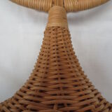 Rattan psyche mirror 22x43cm