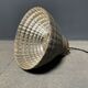Old mercury glass hanging lamp with brass fixture