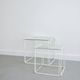 Tables gigognes blanches x2 Isocèle Max Sauze