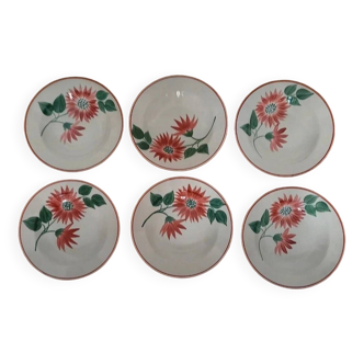 Flower earthenware plates