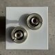 Pair of small antique silver-plated candlesticks D12 H8