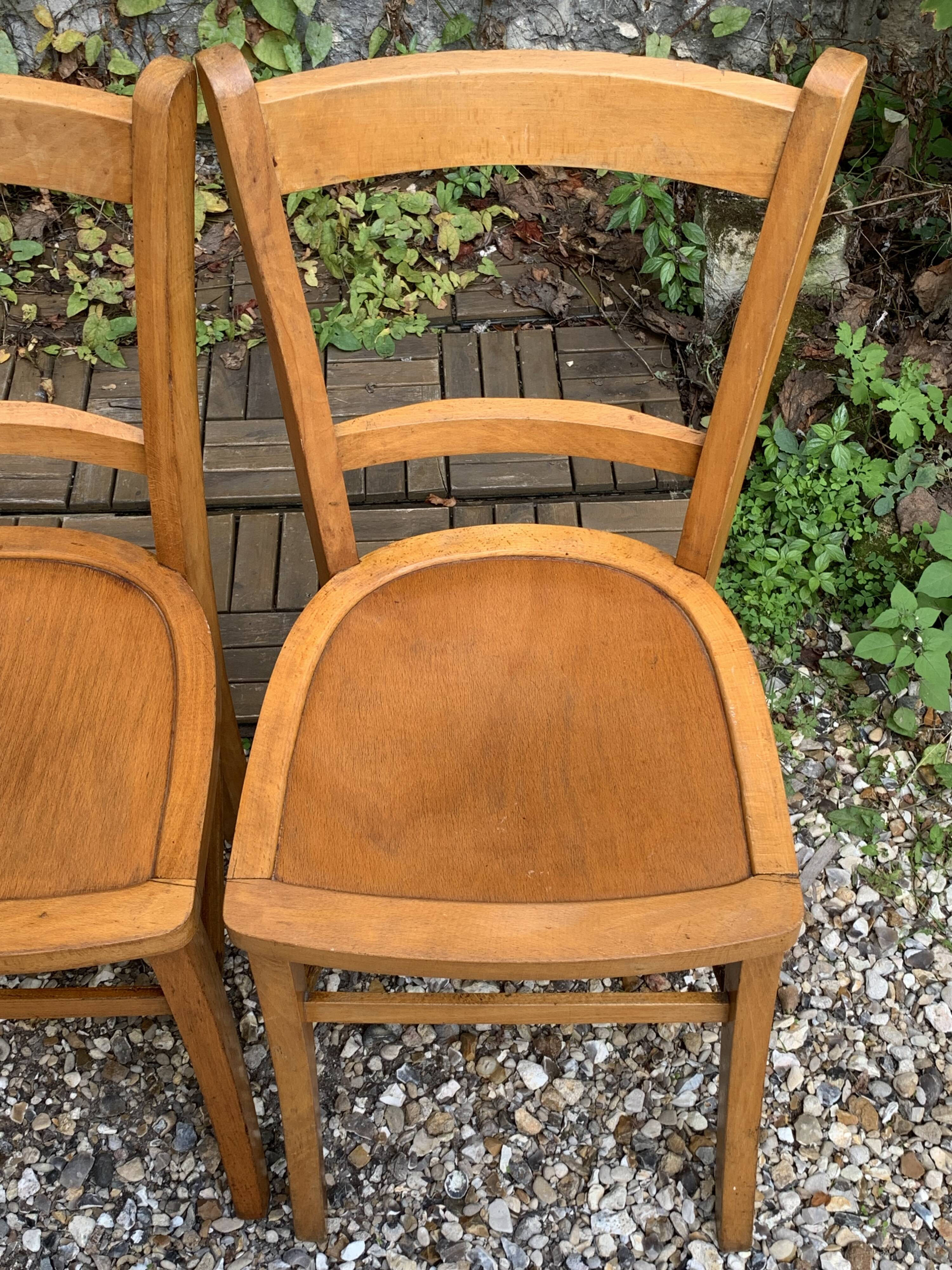 4 vintage Luterma bistro chairs 1940