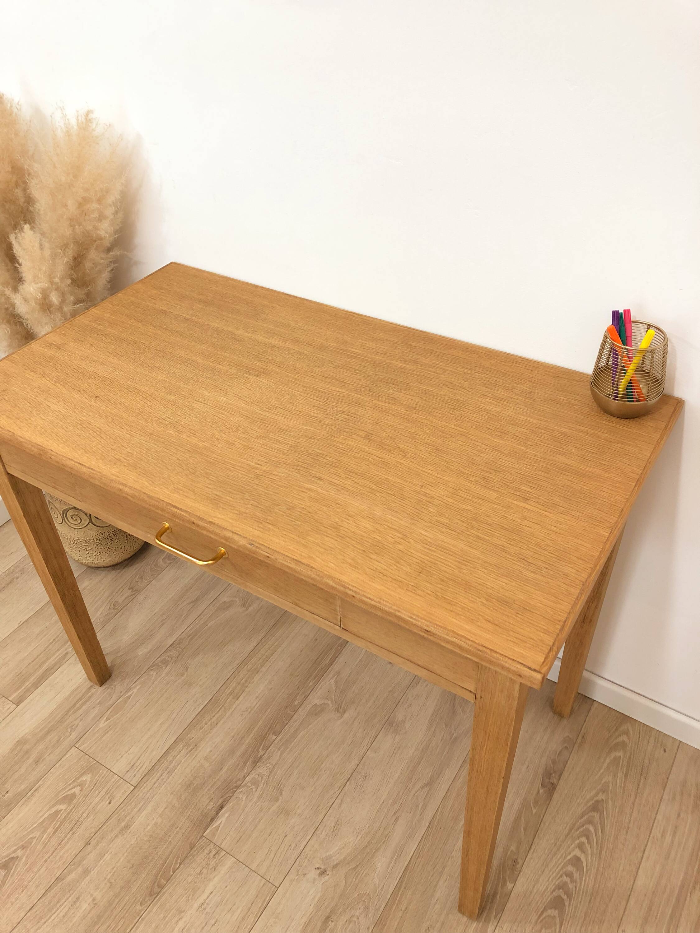 Vintage desk, in solid oak