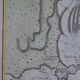 Martigues pond Old geographical map 18th century engraving 1764 by Bellin