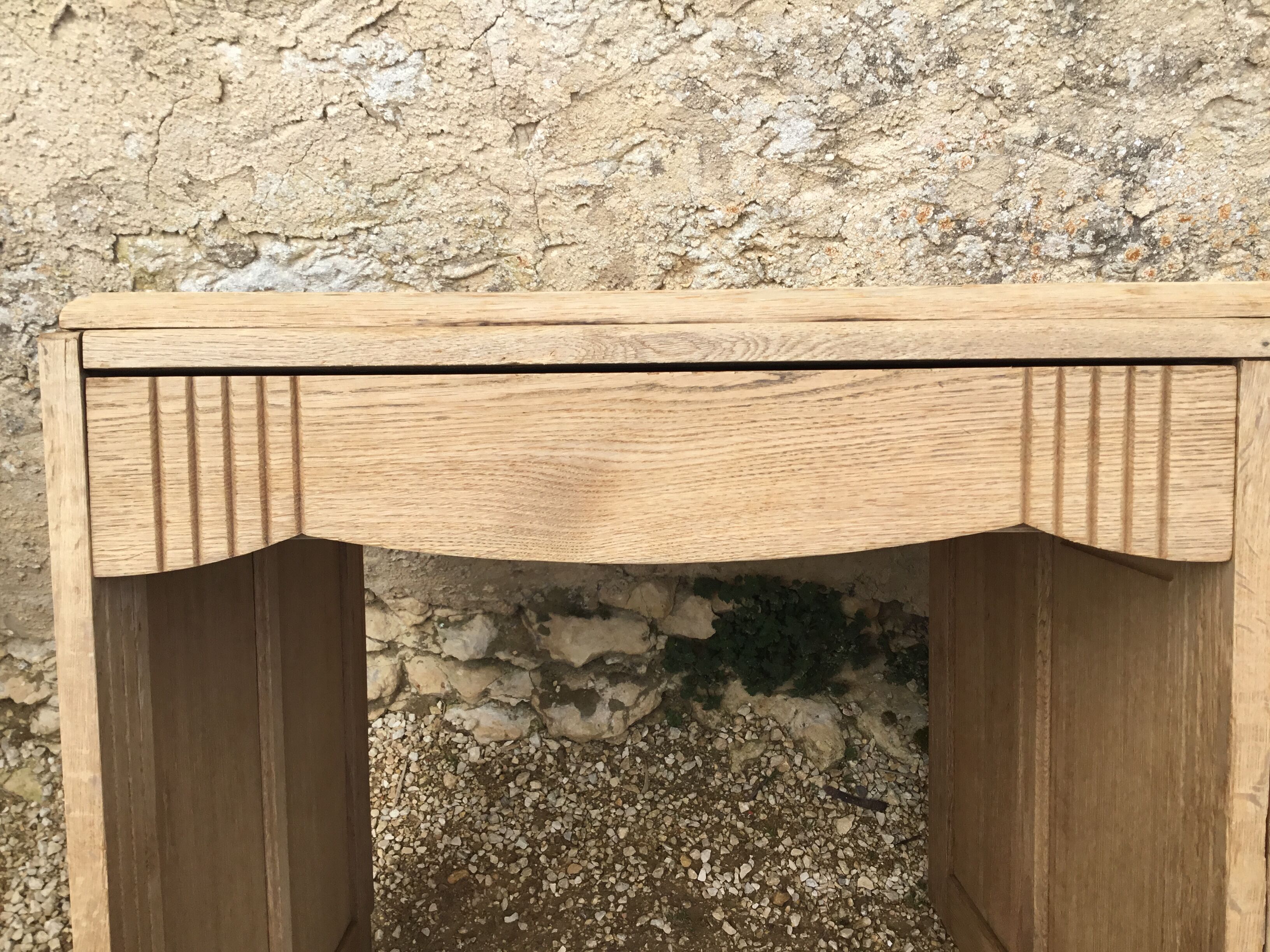 1940s oak desk pickled