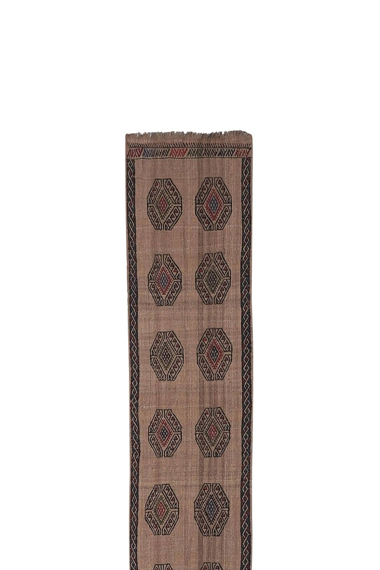 Vintage Turkish hallway rug 42x402 cm