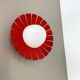 Red opaline glass wall sconces, Italy, 1960s