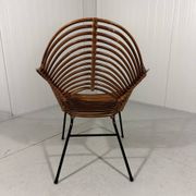 Rattan easy chairs by Rohé Noordwolde, Netherlands 1950-60’s