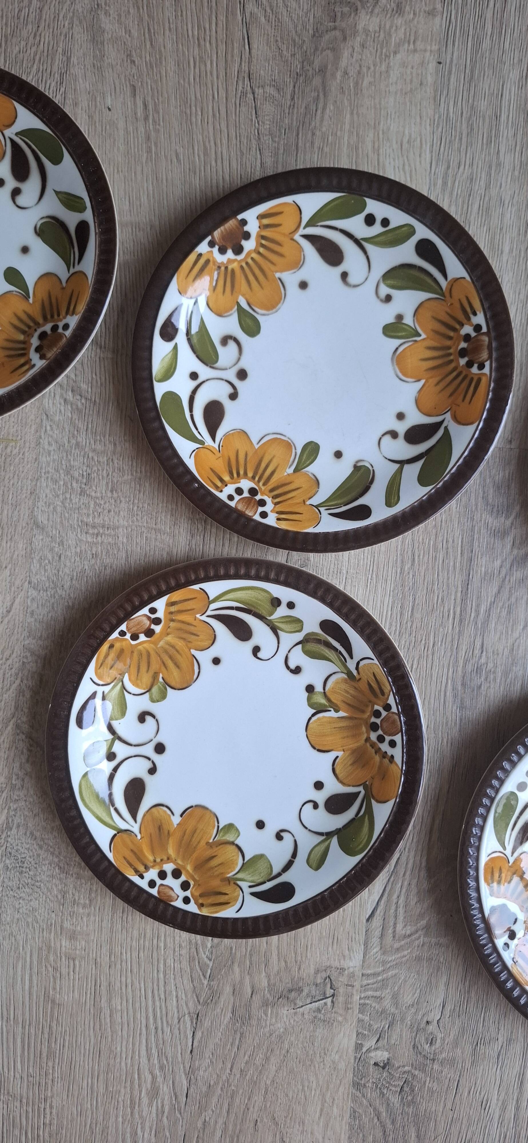 Set of 6 Paradisio dessert plates Boch 1966