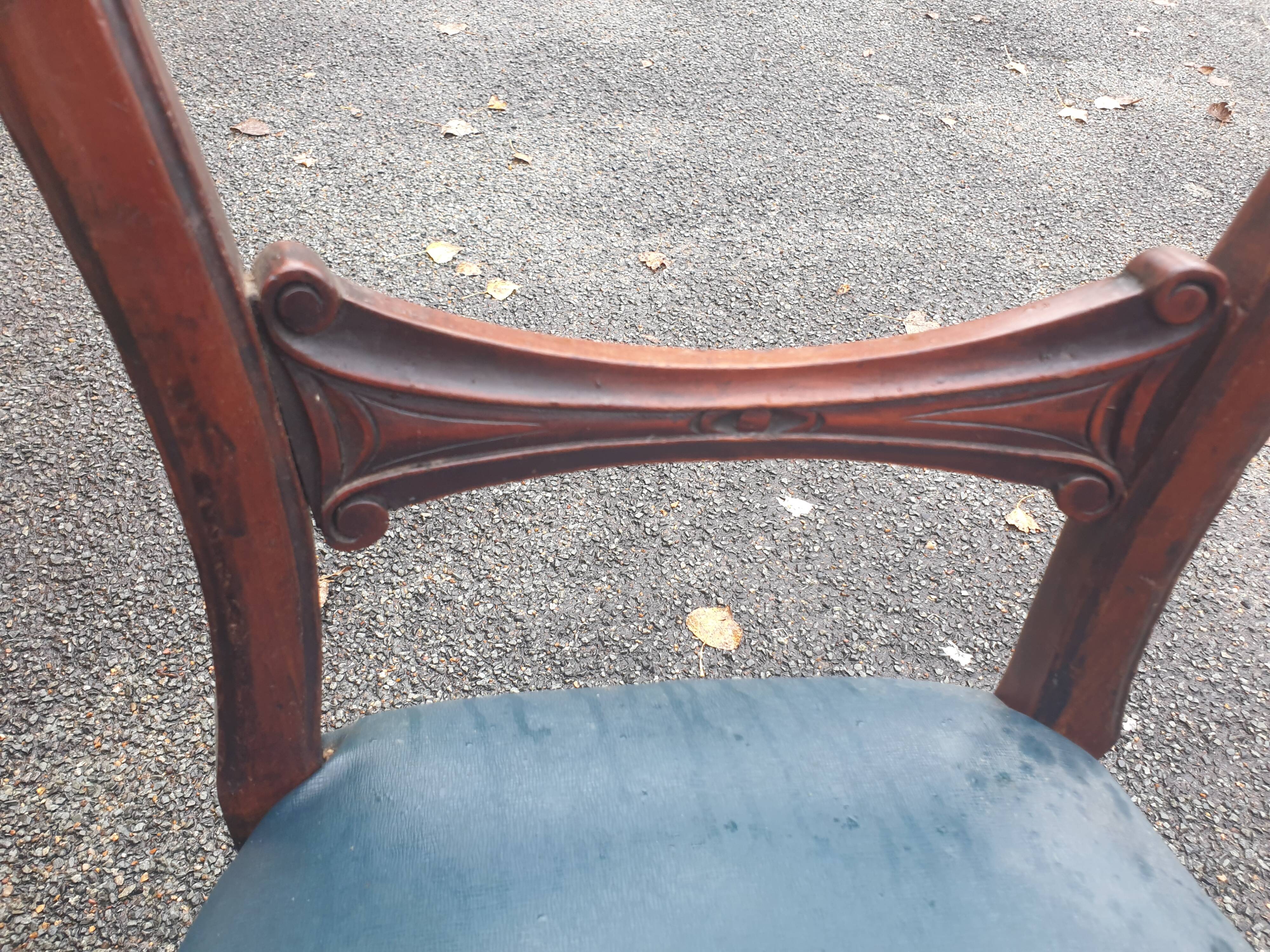 Pair of 19th century Restoration period armchairs