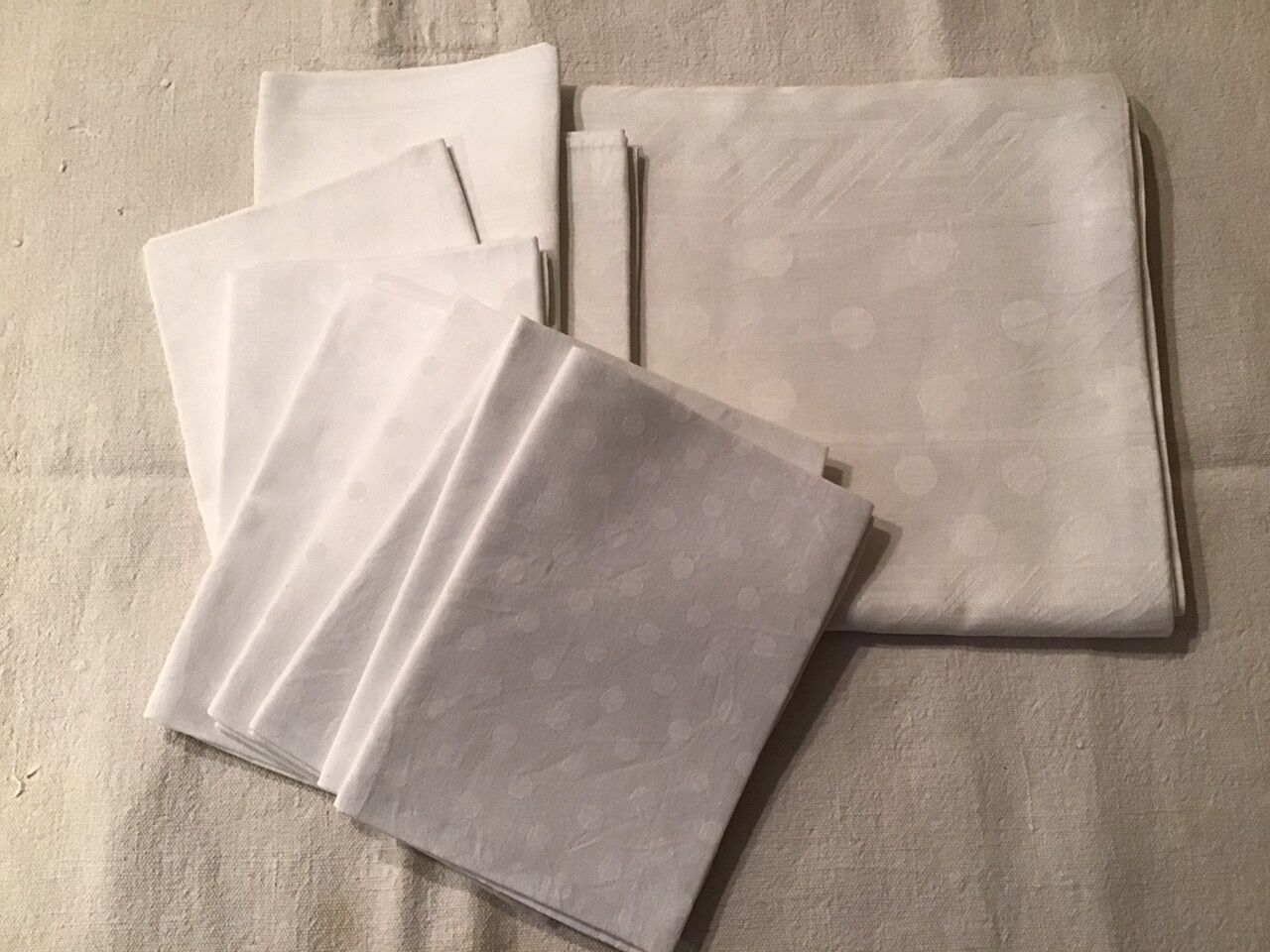 Nappe et serviettes art déco