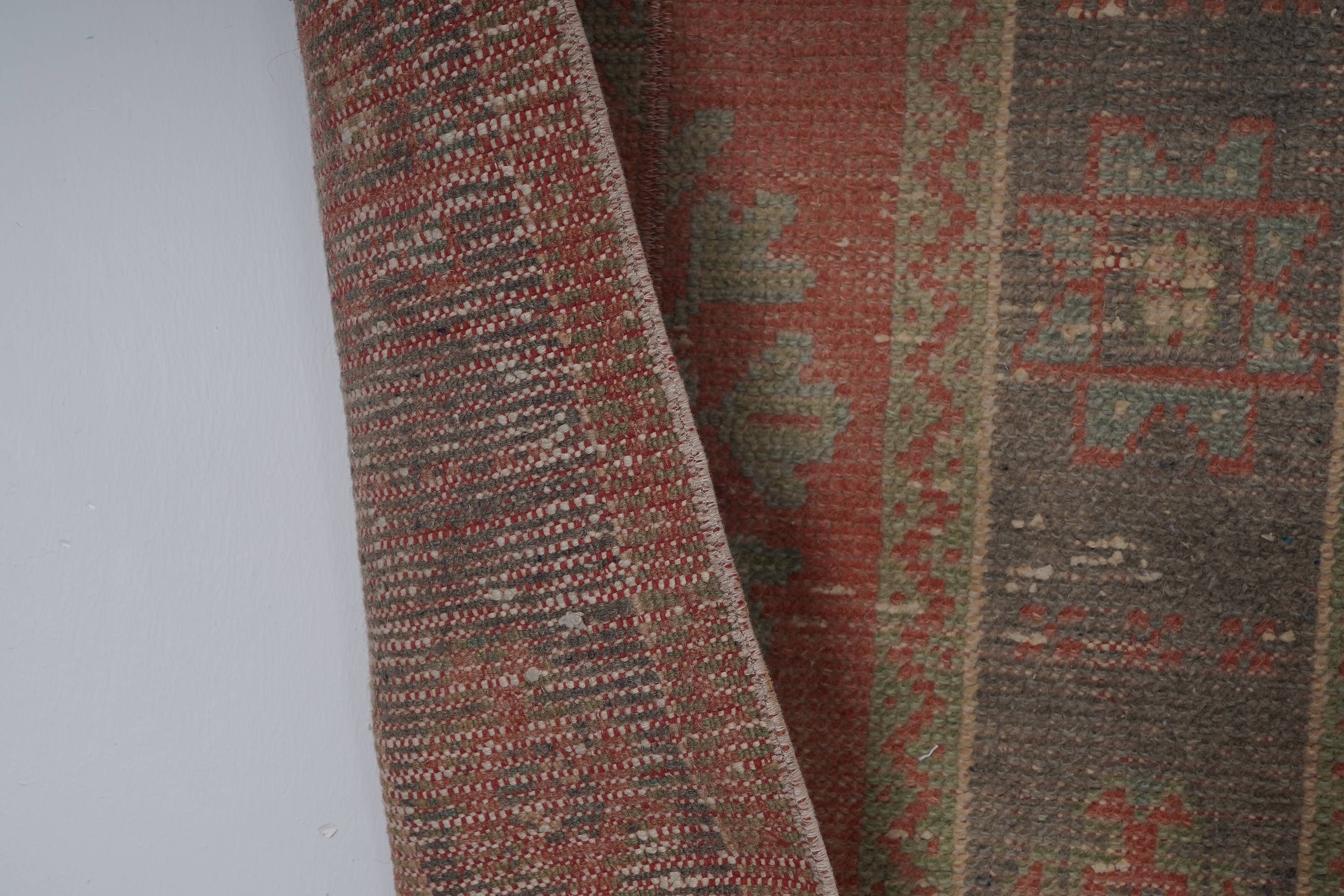Vintage Turkish Oushak Rug Handwoven 61x313 cm