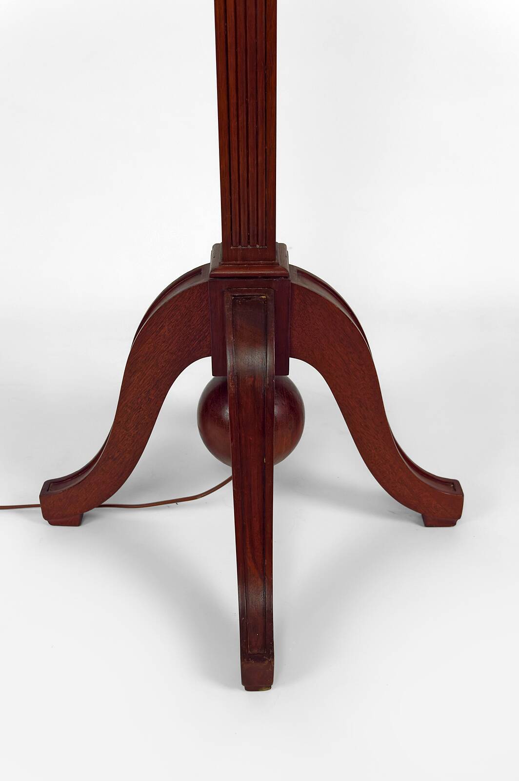 Art Deco floor lamp in carved beech, France, circa 1920