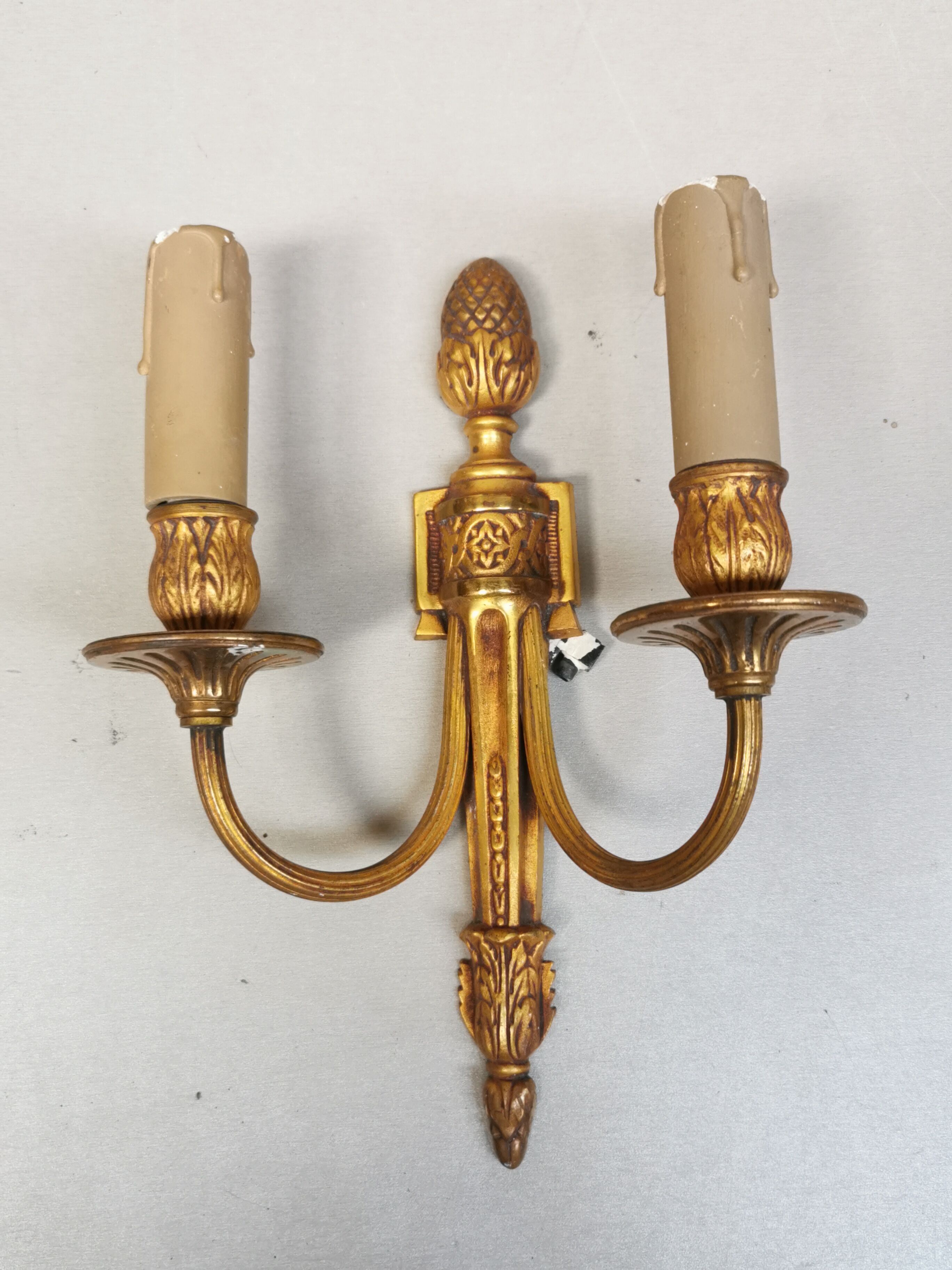 Louis xvi style bronze wall lamp