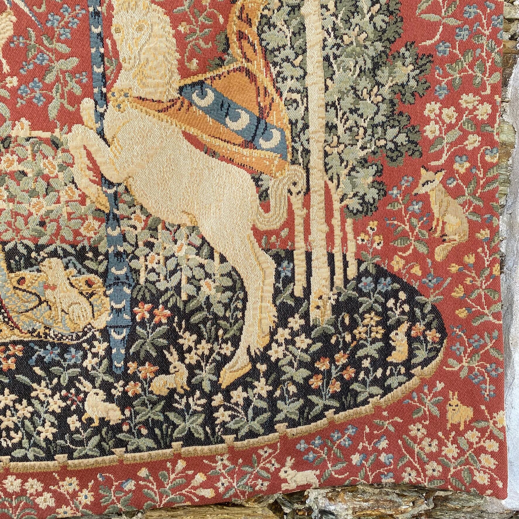 Grande tapisserie jacquard "La Dame à la Licorne" 130X180 cm