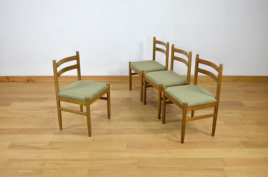 4 Vintage Chairs Scandinavian Design 1960