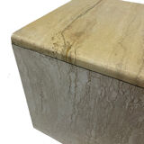 Italian travertine pull out tables, 1970