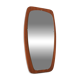 Large Scandinavian teak free-form mirror 1960