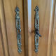 Old doweled wooden cabinet