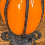 Blown glass vase encased