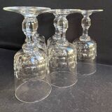6 Blown and cut crystal water glasses – Art Nouveau