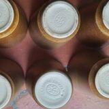 Vintage Digoin stoneware glasses and carafe set