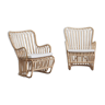 Pair of rattan chairs from the 40s by Tove and Edvard Kindt Larsen