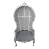 Fauteuil portier vintage en rotin