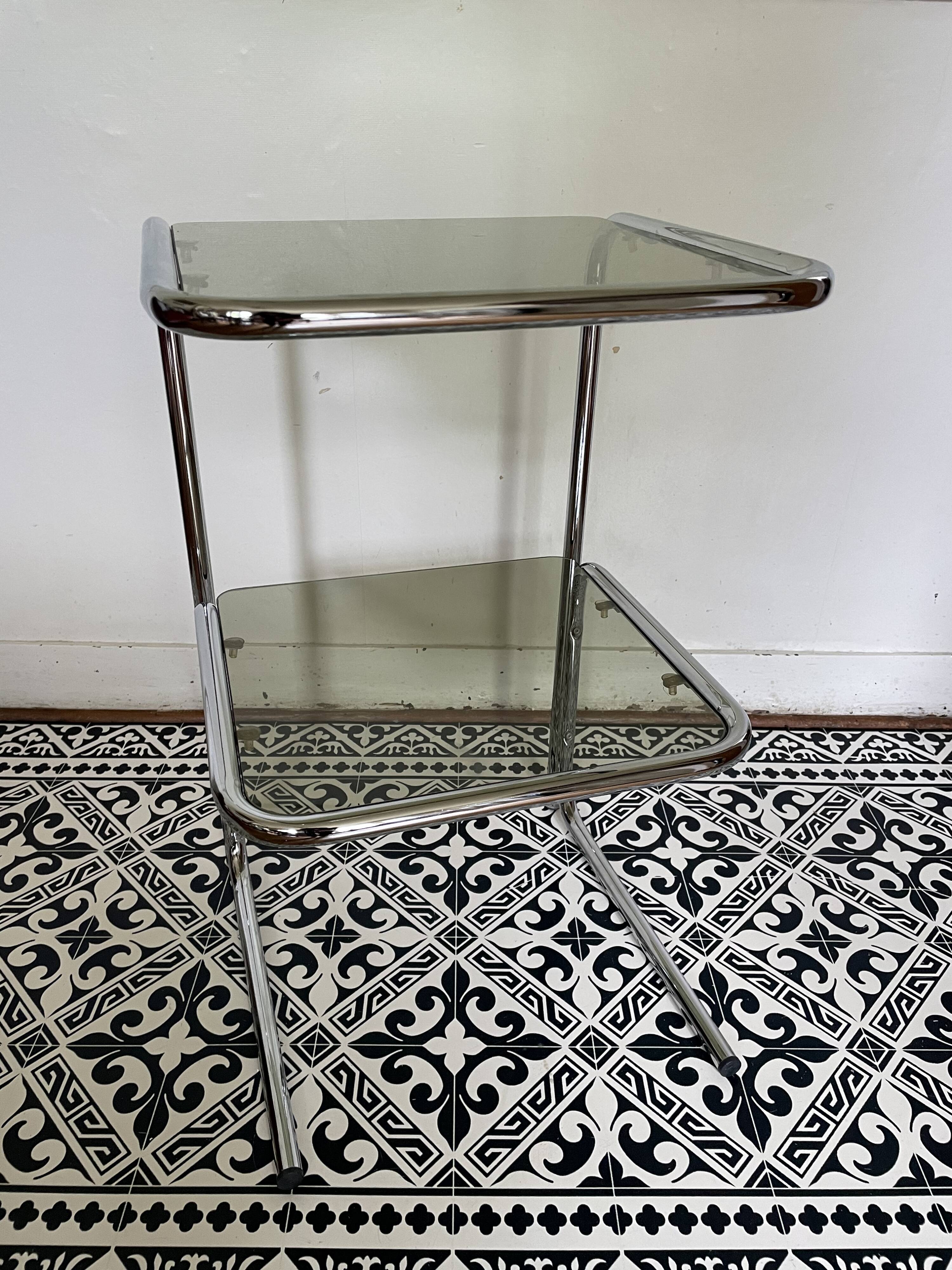 Vintage chrome side table 1970