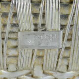 Christofle basket door silver metal bottle