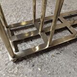 Vintage modernist brass magazine rack 1940
