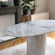 Table marbre arabescato Italie vintage
