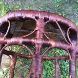 Wicker side table