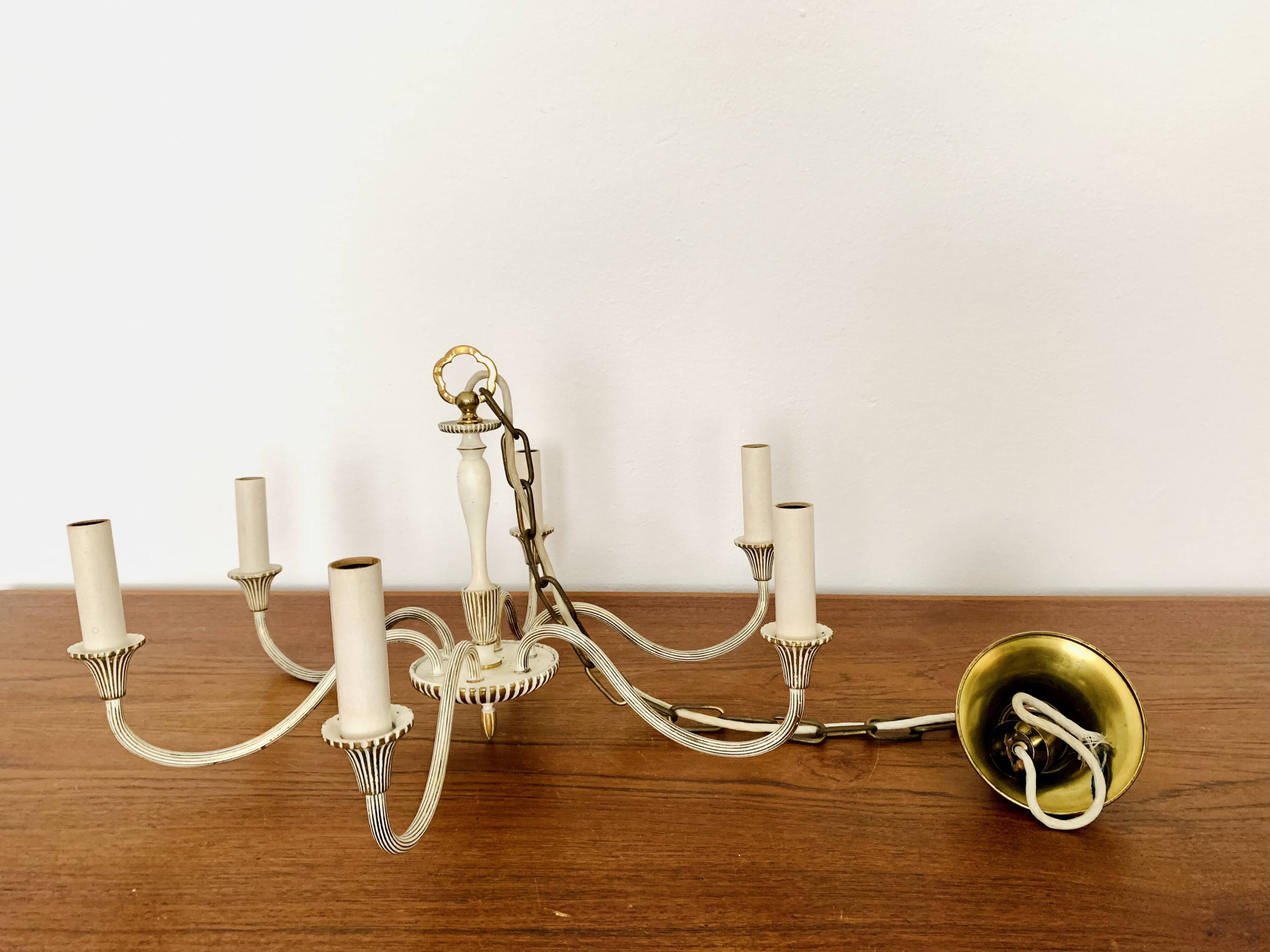 Brass Chandelier by Vereinigte Werkstätten München