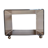 Cube plexi fumé sur roulettes