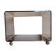 Cube plexi fumé sur roulettes