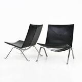 Set Of 2 Pk22 Armchairs By Poul Kjærholm For Fritz Hansen, 1990s