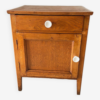 Oak bedside table from the 1950s