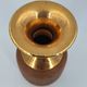 Vase in raw chamotte sandstone enameled with gold, Italy, Bitossi for Raymor, circa 1960/1970