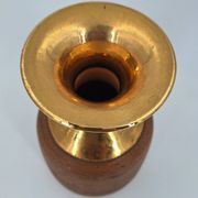 Vase en grès chamotté brut émaillé d'or, Italie, Bitossi pour Raymor, circa 1960/1970