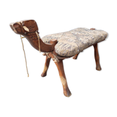 Footrest camel wood ottoman saddle camel oriental style