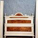 School of Nancy in the spirit of Majorelle: magnificent center bed in lacquer and marquetry