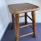 Chestnut and bamboo stool