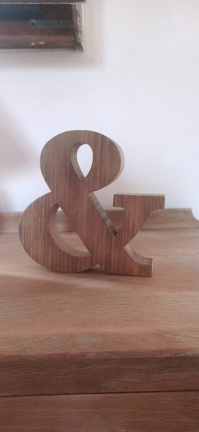 Letter &, wooden printing letter, wooden wall decoration, letter to place, decoration