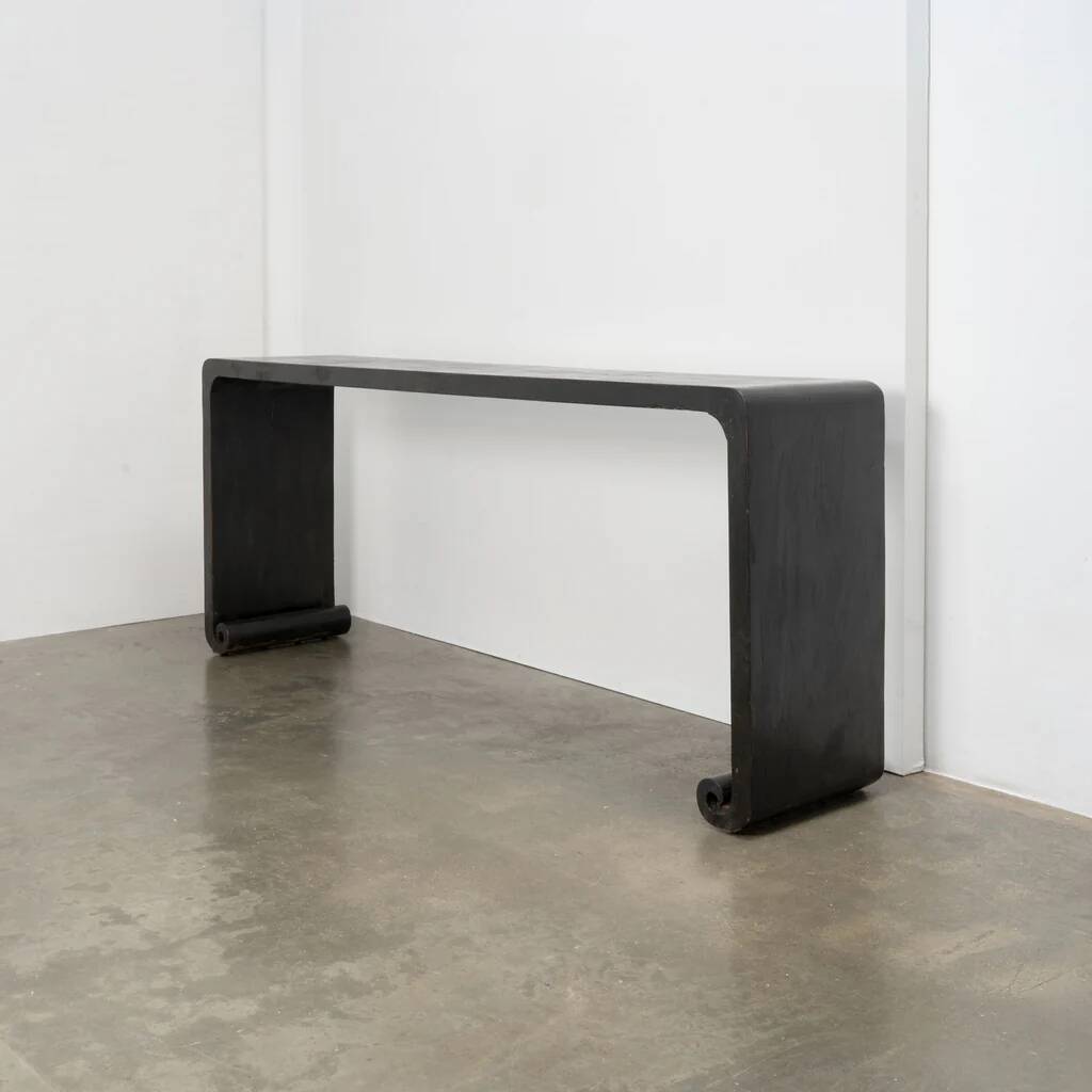 Vintage scroll legged console table