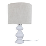 1970s Ceramic Table Lamp with New Fabric Shade, Italy