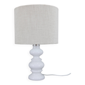 1970s Ceramic Table Lamp with New Fabric Shade, Italy