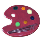 Aetgina Vallauris ceramic painter's palette trivet