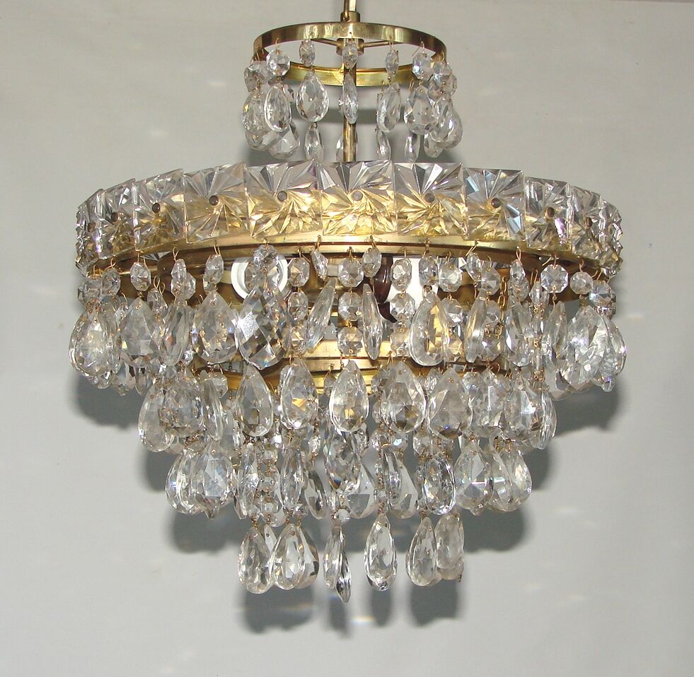 Crystal chandelier cascade, 1960s